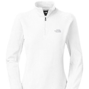 The North Face White 1/4 Zip TKA Glacier Fleece Pullover Small